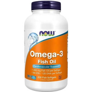 Viên Uống Dầu Cá Hỗ Trợ Tim Mạch Khỏe Mắt Đẹp Da Now Omega 3 1000mg Fish Oil 180 EPA /120 DHA