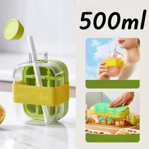 ส่งจากไทย กล่องน้ำแข็ง ที่ทำน้ำแข็ง แก้วน้ำ 500/800ml พร้อมฝาปิด ครื่องดื่มเย็นถ้วยกาแฟถ้วยน้ํา ถาดทำน้ำแข็ง