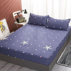 Bestenrose Bed Sheet Fitted Printing Bedsheet Non-slip fixed bed cover Single/Queen/King Size/120×200cm/150×200cm/180×200cm Suitable mattress(Depth)  5-23cm Not Included pillowcase