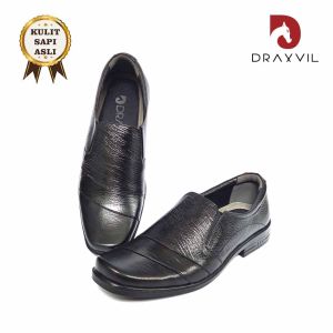 Draxvil Kulit Sapi Asli - Sepatu Fantopel Kulit Sapi 100% Sepatu Pantofel Kulit Asli