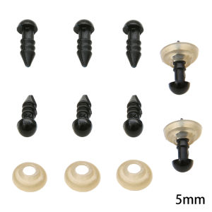 【100 PASANG】Mata Safety 5-16mm - Untuk Boneka Teddy Bear & DIY Bahan Plastik Hitam Premium 【READY STOCK】