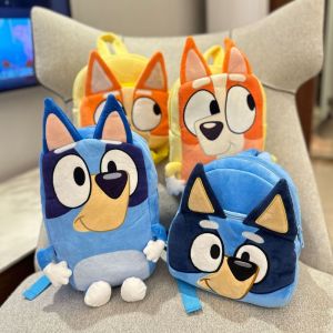 COPOTIYA ตุ๊กตาสัตว์ plushie เป้ครอบครัว bluey ชุดคอสเพลย์ครอบครัว bluey ความจุสูงมาก กระเป๋าเป้สะพายหลังสุนัข bluebin ของเล่นยัดไส้ การ์ตูนลายการ์ตูน กระเป๋านักเรียนลายการ์ตูน สำหรับเด็กๆ