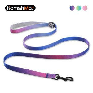 HamshMoc Dây Xích Cho Chó Ombre Có Tay Cầm Đệm Mềm Dây Dắt Chó Con Dây Dắt Chó Bằng Nylon Cho Chó Nhỏ Vừa Lớn 2