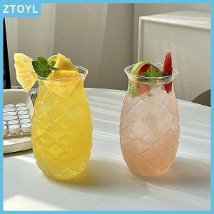 ZTOYL 480Ml Pineapple Shaped Cocktail Glasses Creative Drinking Cup Transparent Water Glass Red Wine Glass Cup For Home Bar Party
