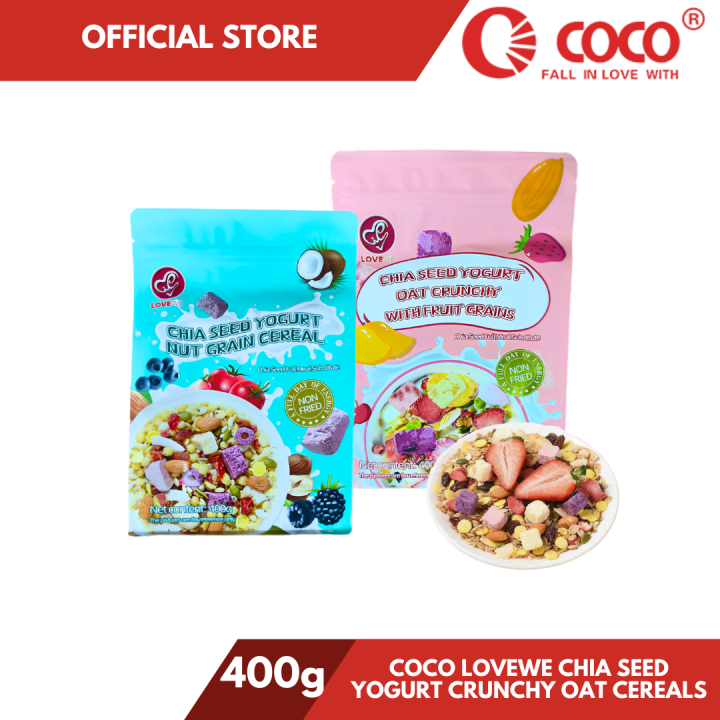 COCO Lovewe Chia Seed Yogurt Crunchy Oat Cereals | Lazada PH