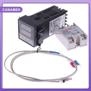 【CANAMEK】 100-240VAC PID REX-C100 Temperature Controller SSR-40A Thermocouple