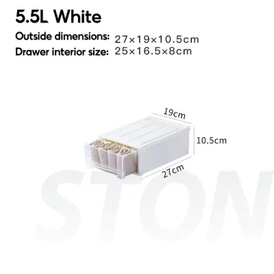 JOVNO Stackable Drawer Box | Clear Clothes Organizer for Underwear/Bra/Socks | Thickened Plastic
