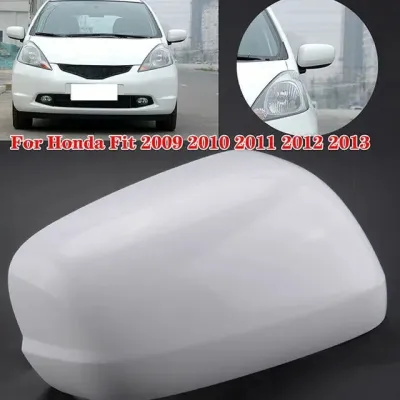 【Shop with Confidence】 For Honda Fit Jazz 2009 2010 2011 2012 2013 Left Right Rearview Mirror Housing Side Cover Trim White Car Modified Accessories