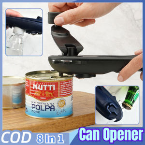 8 in 1 Can Opener Heavy Duty and Tin Opener Beer Cans Bottle Box Opener Kitchen Supplies