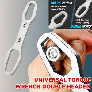 Kunci Ring Pas Universal Kepala Ganda Buka Baut Sekrup Adjustable Torx Kacamata Double Head Wrench Spanner 8-24 MM