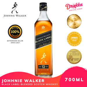 Johnnie Walker Black Label 12 Year Old Blended Scotch Whisky 700ml (No Box) | Drinkka