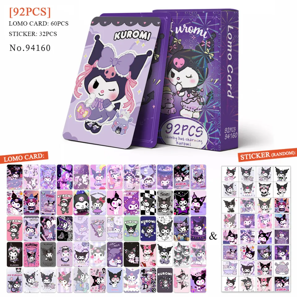92pcs/box Sanrio Photo Card Kuromi Cinnamoroll Lomo Card