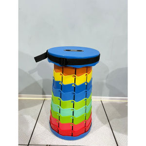 KURSI LIPAT BULAT PORTABLE OUTDOOR KUSI LIPAT CAMPING PORTABLE / BANGKU LIPAT BULAT RAINBOW GUNUNG PORTABLE / KURSI LIPAT CAMPING / KURSI PLASTIK PANCING MANCING / KURSI TEMPAT DUDUK CAMPING- DELICHAIR