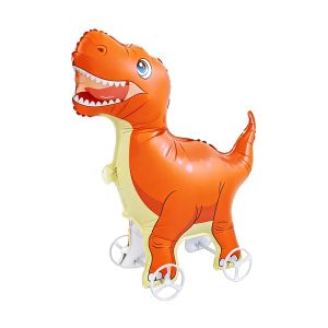 UFANSM Thiết kế di động Bóng bay khủng long 4D Vẽ bằng giấy bạc Có bánh xe Bóng bay hình động vật đi bộ Sinh nhật của các cô gái Bóng bay hình thú Bóng bay loại có bánh xe Tiệc sinh nhật trẻ em