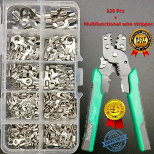 Skun Kabel 320pcs: Terminal Wire Crimp Connector Kit & Plier Tang