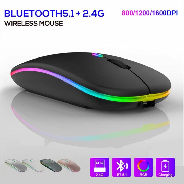 Fast Data Transmission Rechargeable 2.4Ghz Backlit LED Wireless Mouse ...