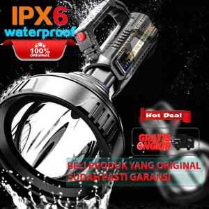 Lampu Senter JUMBO Super BESAR Dengan Jangkauan Hingga Sangat Jauh Senter Terbaik Dan Super Terang TaffLED Pocketman Senter LED Waterproof USB Recharge Cree XPE - LH-A08 | Lampu Senter Led esar Super Terang Jarak Jauh