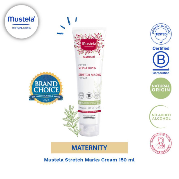 MUSTELA Strechmark Cream 150ml Krim Penghilang Stretch Marks Aman