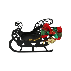 OOC Bell Christmas Candle Holder Snowflake Deer Elk Candlestick Festive Atmosphere Hollowed-out Christmas Ornaments Dining Table