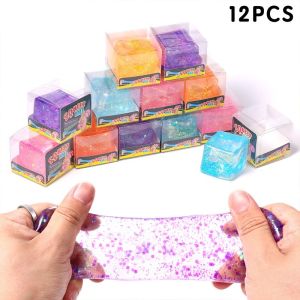 12Pcs 5.5cm Ice Cube Squishy Toy Slow Rising Sensory Fidget Toys for Adults Anxiety Relief