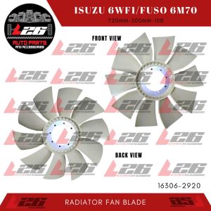Isuzu 6WF1/Fuso 6M70 Radiator Fan Blade 720mm-300mm-10B GSK BRAND