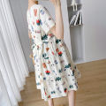 Maternity Dress Korean Style Plus Size New Short Sleeved Maternity Dresses Floral Pregnant Women Dress Loose Medium Length Maternity Dress Pregnant. 