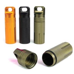 Aluminum Alloy Airtight for Pill Container Bottle Portable Outdoor Capsule f