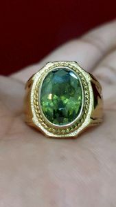 CINCIN BATU PERMATA GREEN PERIDOT BRAZIL◇KILAU TOP