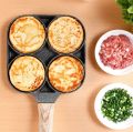 One-Three-Four-hole Omelette Pan Flat-bottomed Non-stick Egg Dumpling Pan Household Egg Burger Omelette Burger Frying Pan. 