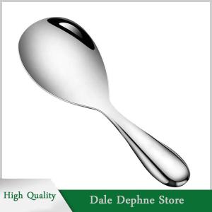 [Dale Dephne] 304 Stainless Steel Rice Spoon Anti Scalding Large Capacity Thicken Cooker Scoop Multi-purpose Tableware Buffet Serving Spoons