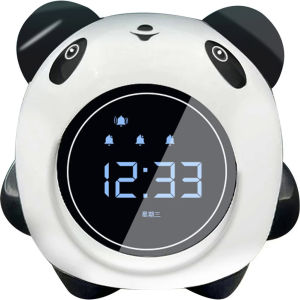 Panda Alarm Clock Digital  Wake Toddlers Desks Sleep Training Light Kawaii  Clock Digital  Led Clock for Kids Boys Girls Child