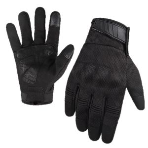 JJT Full-Finger Tactical Gloves for Outdoor Hiking Motorcycle Riding Touchscreen Compatible Breathable and Durable Knit Fabric
