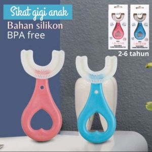 SIKAT GIGI SILIKON BAYI ANAK BENTUK U & SIKAT GIGI ANAK 2-12 TAHUN
