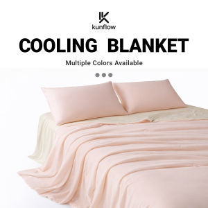 KUNFLOW Cooling Blanket Cool to Touch Lightweight Summer Quilt Breathable & Machine Washable