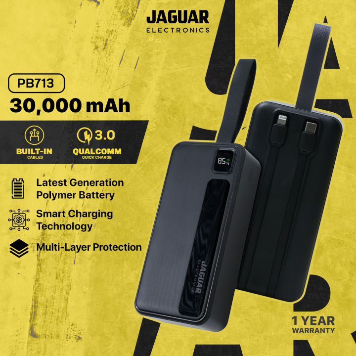 Jaguar electronics 30 000mah power bank series with type c input and