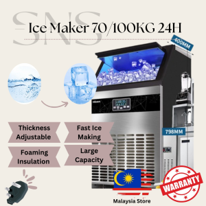 【HICON】Commercial Ice Maker Machine 10KG Storage | 38KG/58KG/70KG Per Day | Smart Display | Adjustable Ice Size