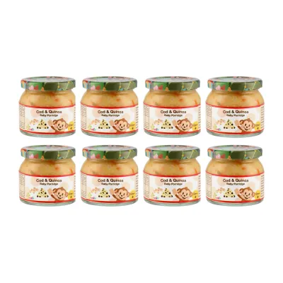 Eusik Baby Rice Porridge 145G 10Months plus Cod and Quinoa 8-pk