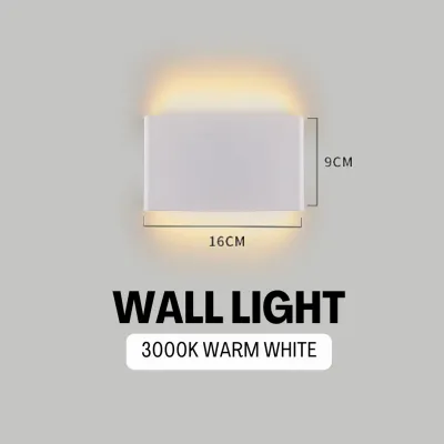 Nordic Slim Wall Light Classic Black White Mocha Minimalist Bedside Staircase Lighting TML