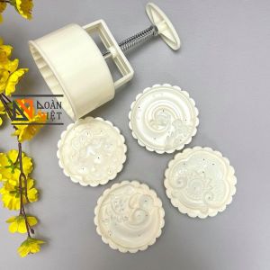 Trung Thu 4 mặt HOA VĂN hình CHIM PHƯỢNG HOÀNG - Khuôn Trung thu tạo Hình 3D SẮC NÉT MẪU MỚI. Dụng cụ làm bánh TRUNG THU Khuôn nhấn có lò xo. Dụng cụ làm bánh Nướng hấp TRUYỀN THỐNG tiện Lợi - 200gr -250gram