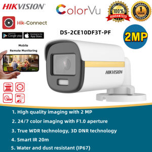 Hikvision CCTV Camera 2MP HD Full-Color With Audio Security Camera Bullet Camera Outdoor IP67 Waterproof Analog Camera