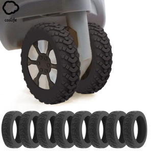 Coslife 8Pcs Thickened silicone Quiet Protective Covers for Suitcase Wheels Luggage Wheel Protectors