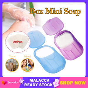 Disposable Box Soap Tablets Baby Hand Wash Bath Soap for Outdoor Use Slice Sheets Scented Mini Paper Soap Sabun Tangan Kertas