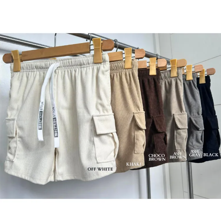 Corduroy Cargo Shorts for kids 4 Pockets For 1 10 Years Old. Small XL. For Boys and Girls Unisex. Trending Casual wear Lazada PH