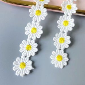 GIORGIONE Creative Beautiful Handmade Small Yellow Flower Headwear Decor Sewing Supplies Daisy Lace Trim Ribbon DIY Craft