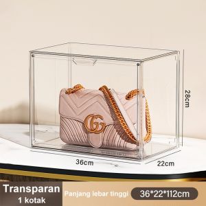 Trove Kotak Display Penyimpanan Tas/Sepatu/Helm Akrilik Transparan Sepenuhnya Kotak Display Transparan Yang Cantik