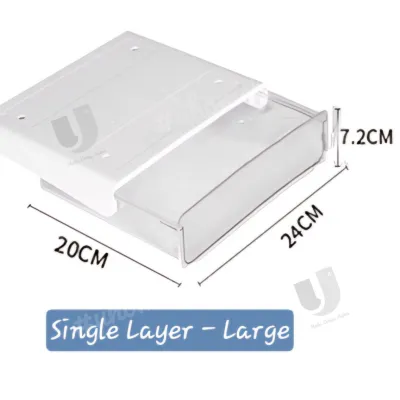 [Local Seller] Minimalist Under Table Organiser Under Desk Drawer Organizer Stationery Organizer Under Desk Drawer Tray