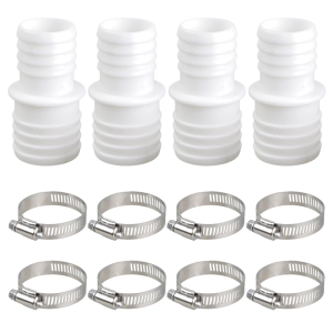 4Pcs Swimming Pool Nozzle Hose Connector 32 to 38mm Pool Hose Coupling Adapters with Clamp Easy to Installation