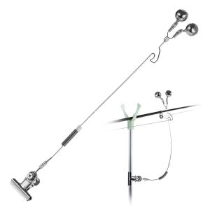 Harvey Fishing Rod Alarm Dual Alert Bells Fishing Accessories Fishing Bells Ring Bite Alarm Clamp Tip Clip