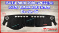 Thảm Taplo ISUZU MUX bằng Nhung lông, Da vân Carbon, Da vân Gỗ 2016 2017 2018 2019 2020 2021 2022 2023 2024 2025. 