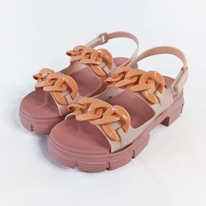Sandal Wedges Jelly Wanita Selop Karet Tali Woman Low Heel Fashion Shoes Korea Murah BISA COD SPT-83